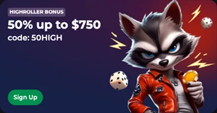 RockySpin high roller bonus card for promotion checks